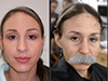 Aging Makeup & Hand Laid Mustache